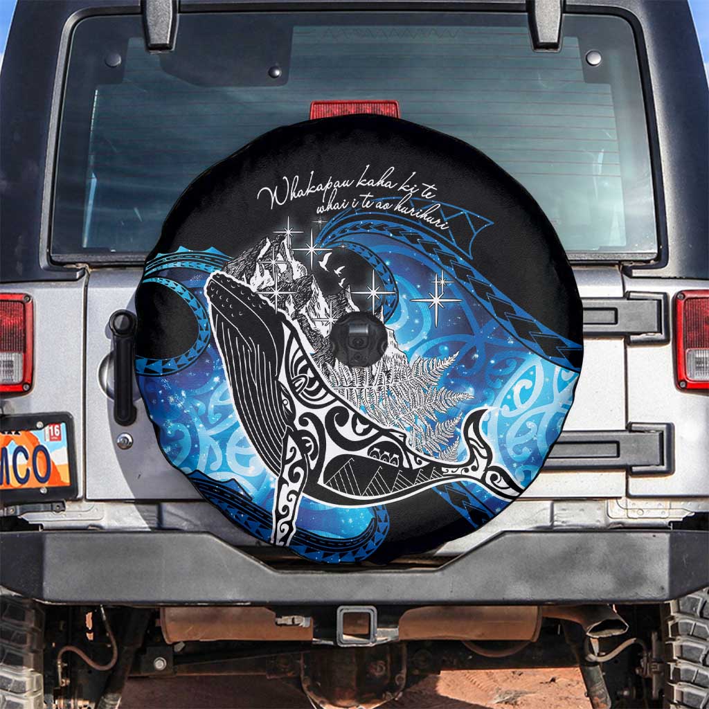 Maori Matariki Te Araroa Paikea Starry Spare Tire Cover Tangaroa Whakatauki
