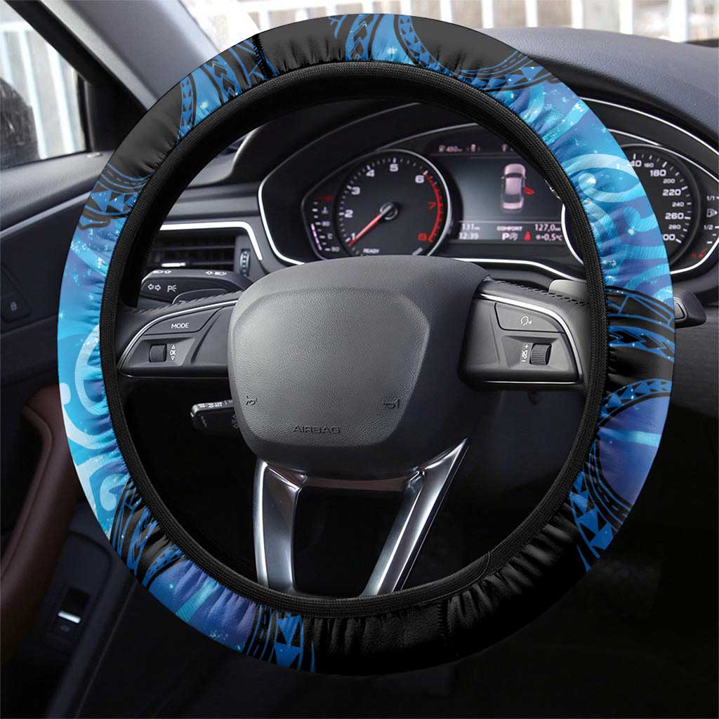 Maori Matariki Te Araroa Paikea Starry Steering Wheel Cover Tangaroa Whakatauki LT7 - Polynesian Pride