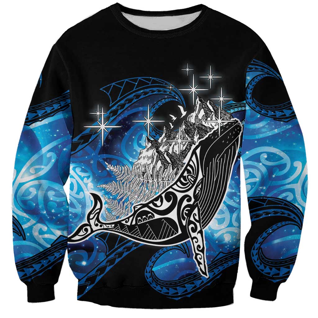 Maori Matariki Te Araroa Paikea Starry Sweatshirt Tangaroa Whakatauki LT7 Unisex Black - Polynesian Pride