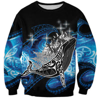 Maori Matariki Te Araroa Paikea Starry Sweatshirt Tangaroa Whakatauki LT7 Unisex Black - Polynesian Pride