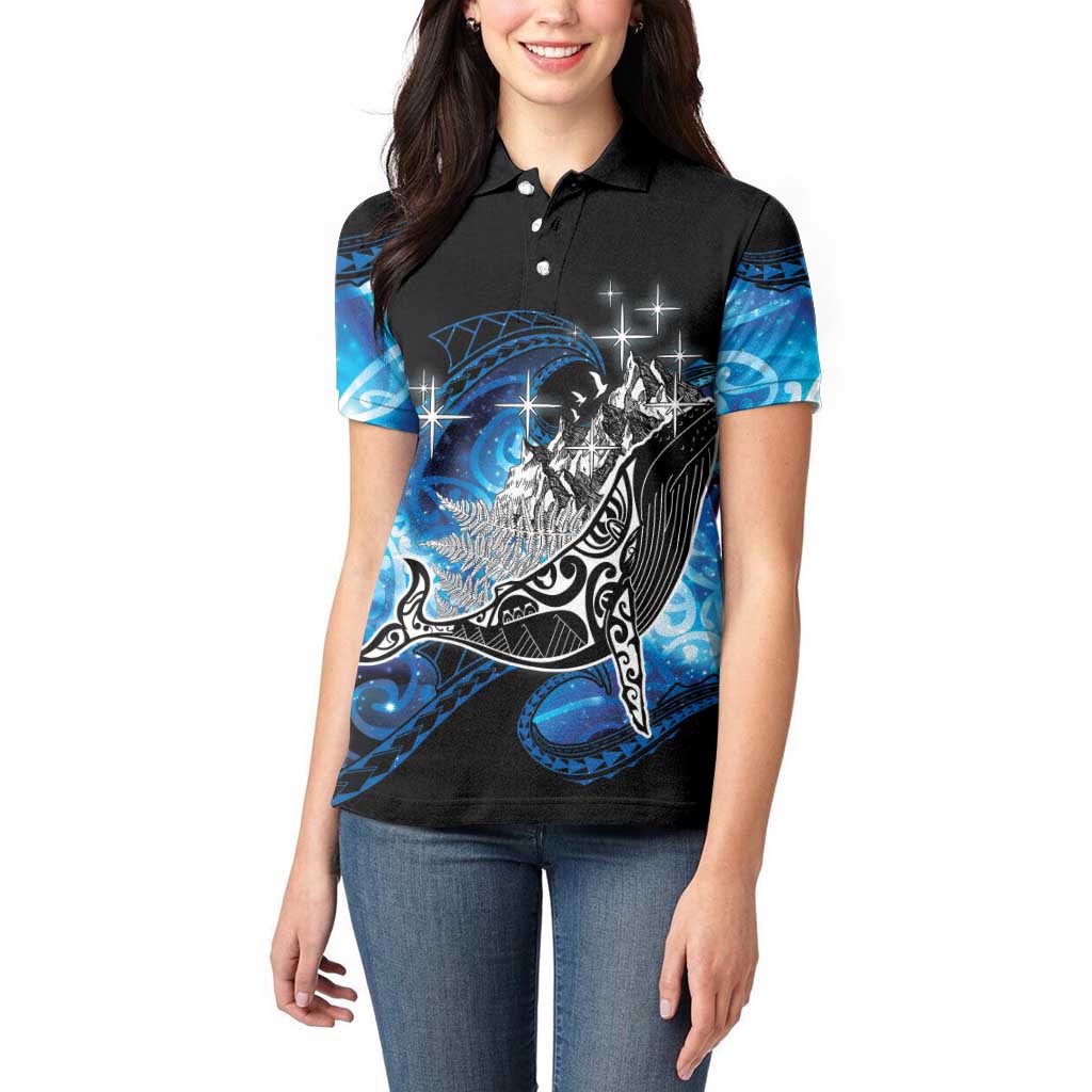 Maori Matariki Te Araroa Paikea Starry Women Polo Shirt Tangaroa Whakatauki LT7 - Polynesian Pride