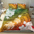 Kanaka Maoli Hawaii Flag Day Bedding Set Vibrant Frangipani