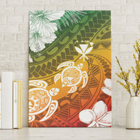 Kanaka Maoli Hawaii Flag Day Canvas Wall Art Vibrant Frangipani
