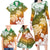 Kanaka Maoli Hawaii Flag Day Family Matching Long Sleeve Bodycon Dress and Hawaiian Shirt Vibrant Frangipani