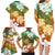 Kanaka Maoli Hawaii Flag Day Family Matching Long Sleeve Bodycon Dress and Hawaiian Shirt Vibrant Frangipani