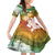 Kanaka Maoli Hawaii Flag Day Family Matching Off The Shoulder Long Sleeve Dress and Hawaiian Shirt Vibrant Frangipani