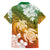 Kanaka Maoli Hawaii Flag Day Family Matching Off The Shoulder Long Sleeve Dress and Hawaiian Shirt Vibrant Frangipani