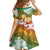 Kanaka Maoli Hawaii Flag Day Family Matching Off Shoulder Short Dress and Hawaiian Shirt Vibrant Frangipani