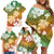 Kanaka Maoli Hawaii Flag Day Family Matching Off Shoulder Short Dress and Hawaiian Shirt Vibrant Frangipani