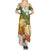 Kanaka Maoli Hawaii Flag Day Family Matching Summer Maxi Dress and Hawaiian Shirt Vibrant Frangipani