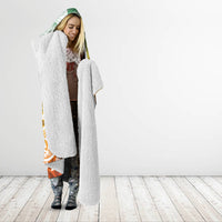 Kanaka Maoli Hawaii Flag Day Hooded Blanket Vibrant Frangipani