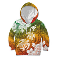 Kanaka Maoli Hawaii Flag Day Kid Hoodie Vibrant Frangipani
