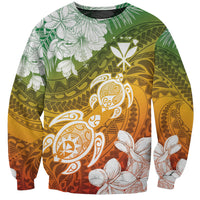 Kanaka Maoli Hawaii Flag Day Sweatshirt Vibrant Frangipani