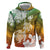 Kanaka Maoli Hawaii Flag Day Zip Hoodie Vibrant Frangipani