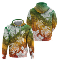 Kanaka Maoli Hawaii Flag Day Zip Hoodie Vibrant Frangipani