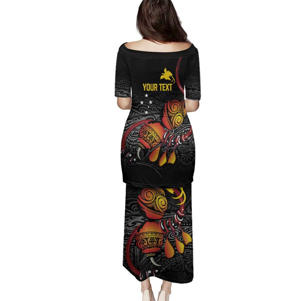 Personalized Papua New Guinea Milne Bay Family Matching Puletasi and Hawaiian Shirt Bagi Necklace Mix Lime Pot Grunge