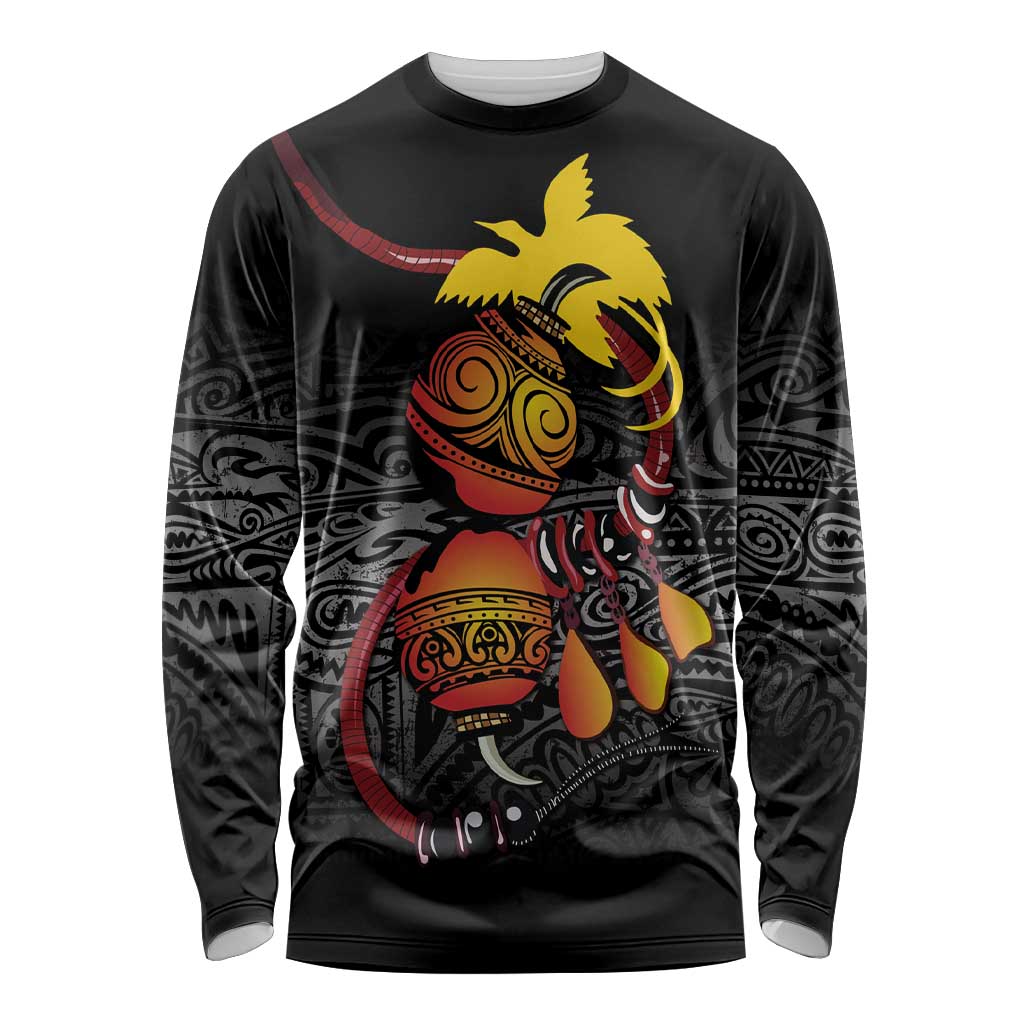 Personalized Papua New Guinea Milne Bay Long Sleeve Shirt Bagi Necklace Mix Lime Pot Grunge