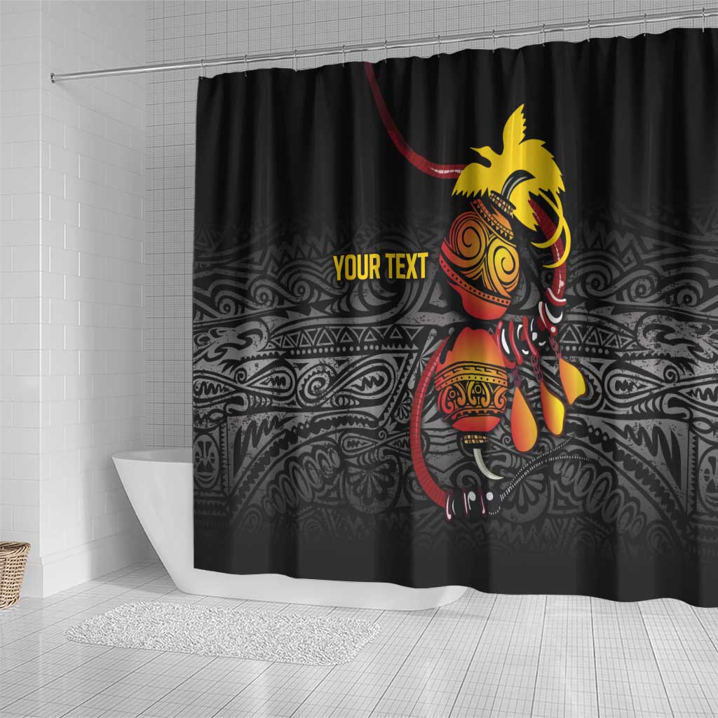 Personalized Papua New Guinea Milne Bay Shower Curtain Bagi Necklace Mix Lime Pot Grunge