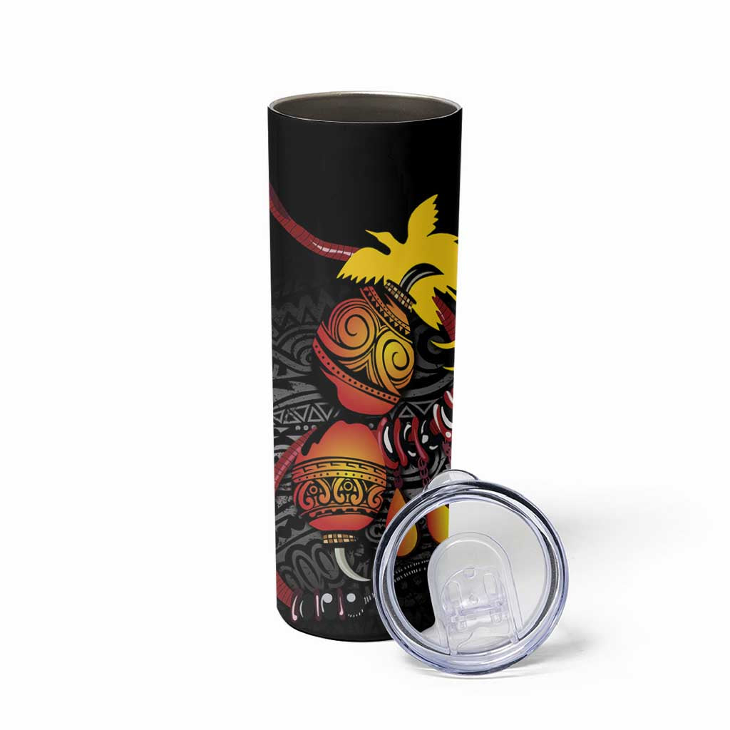 Personalized Papua New Guinea Milne Bay Skinny Tumbler Bagi Necklace Mix Lime Pot Grunge