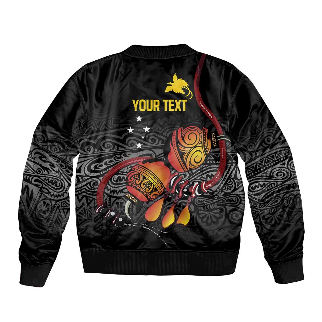 Personalized Papua New Guinea Milne Bay Sleeve Zip Bomber Jacket Bagi Necklace Mix Lime Pot Grunge