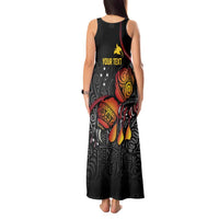 Personalized Papua New Guinea Milne Bay Tank Maxi Dress Bagi Necklace Mix Lime Pot Grunge