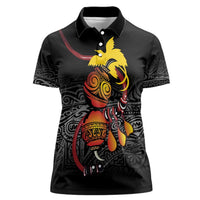 Personalized Papua New Guinea Milne Bay Women Polo Shirt Bagi Necklace Mix Lime Pot Grunge