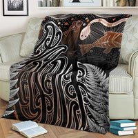 Aotearoa Maori - Australia Indigenous Blanket Koiri Whakairo Mix Aboriginal Art LT7 - Polynesian Pride