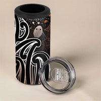 Aotearoa Maori - Australia Indigenous 4 in 1 Can Cooler Tumbler Koiri Whakairo Mix Aboriginal Art LT7 - Polynesian Pride