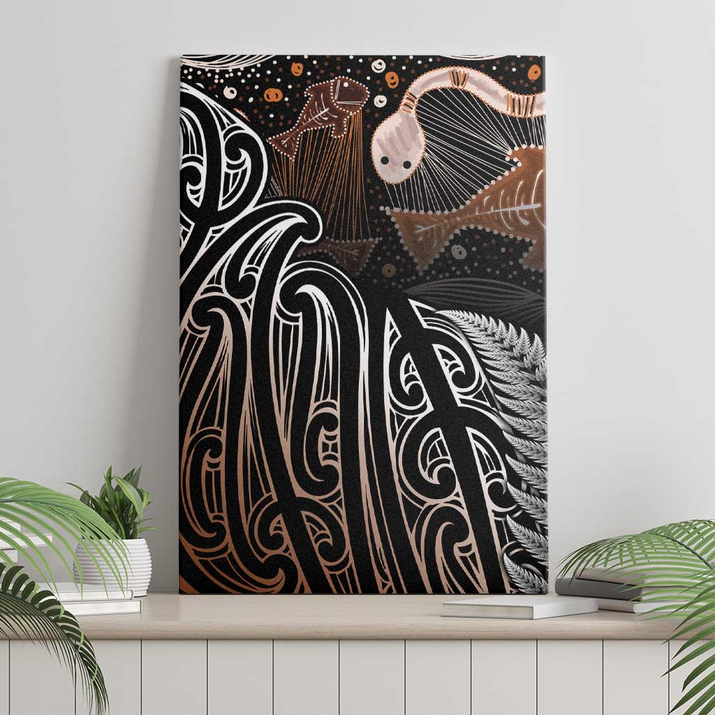 Aotearoa Maori - Australia Indigenous Canvas Wall Art Koiri Whakairo Mix Aboriginal Art LT7 - Polynesian Pride