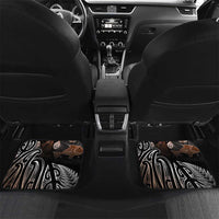 Aotearoa Maori - Australia Indigenous Car Mats Koiri Whakairo Mix Aboriginal Art LT7 Set 2pcs - Back Brown - Polynesian Pride