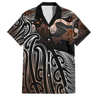 Aotearoa Maori - Australia Indigenous Family Matching Long Sleeve Bodycon Dress and Hawaiian Shirt Koiri Whakairo Mix Aboriginal Art - Polynesian Pride