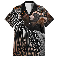 Aotearoa Maori - Australia Indigenous Family Matching Short Sleeve Bodycon Dress and Hawaiian Shirt Koiri Whakairo Mix Aboriginal Art - Polynesian Pride