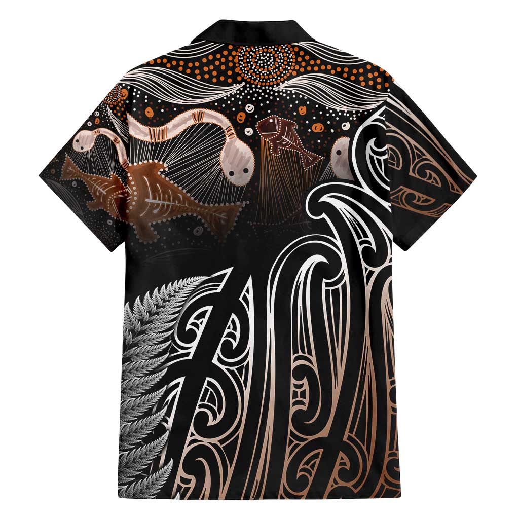 Aotearoa Maori - Australia Indigenous Family Matching Tank Maxi Dress and Hawaiian Shirt Koiri Whakairo Mix Aboriginal Art LT7 - Polynesian Pride