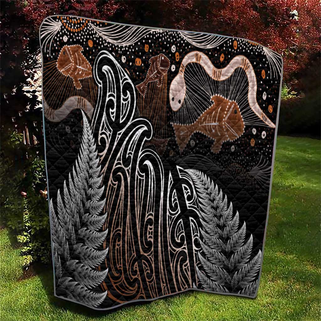 Aotearoa Maori - Australia Indigenous Quilt Koiri Whakairo Mix Aboriginal Art - Polynesian Pride