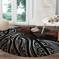 Aotearoa Maori - Australia Indigenous Round Carpet Koiri Whakairo Mix Aboriginal Art - Polynesian Pride