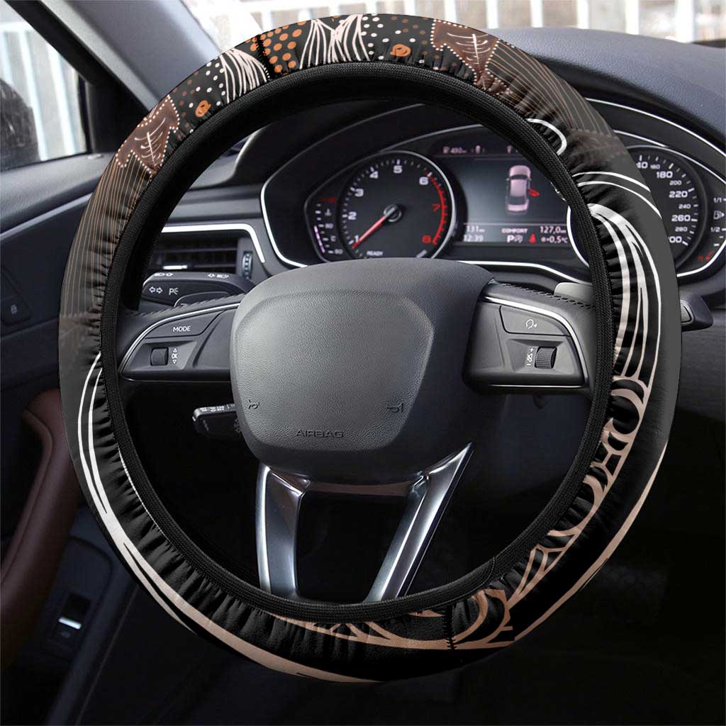 Aotearoa Maori - Australia Indigenous Steering Wheel Cover Koiri Whakairo Mix Aboriginal Art LT7 - Polynesian Pride