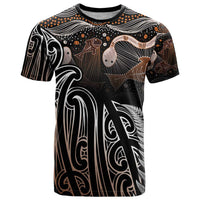 Aotearoa Maori - Australia Indigenous T Shirt Koiri Whakairo Mix Aboriginal Art - Polynesian Pride
