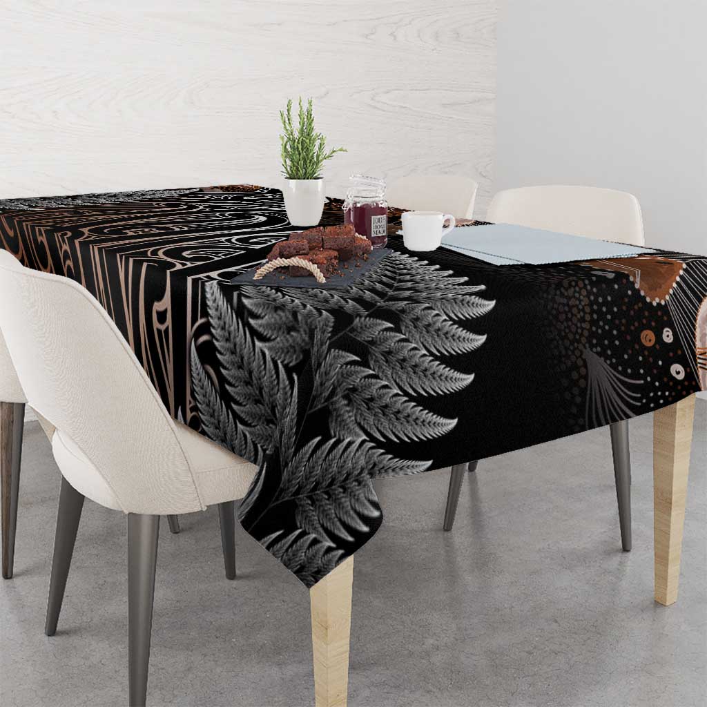 Aotearoa Maori - Australia Indigenous Tablecloth Koiri Whakairo Mix Aboriginal Art LT7 - Polynesian Pride