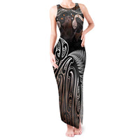 Aotearoa Maori - Australia Indigenous Tank Maxi Dress Koiri Whakairo Mix Aboriginal Art LT7 Women Brown - Polynesian Pride
