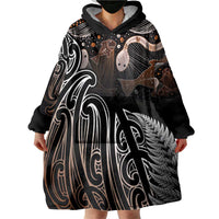 Aotearoa Maori - Australia Indigenous Wearable Blanket Hoodie Koiri Whakairo Mix Aboriginal Art LT7 - Polynesian Pride