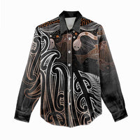 Aotearoa Maori - Australia Indigenous Women Casual Shirt Koiri Whakairo Mix Aboriginal Art - Polynesian Pride