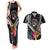 Personalised Polynesian Dog Couples Matching Tank Maxi Dress And Hawaiian Shirt Rottweiler With Polynesia Pattern Curve Style LT7 Black - Polynesian Pride