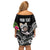 Personalised Polynesian Off Shoulder Short Dress With Yorkshire Terrier Floral Style LT7 - Polynesian Pride