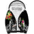 Personalised Polynesian Sherpa Hoodie With Yorkshire Terrier Floral Style LT7 Unisex Black - Polynesian Pride