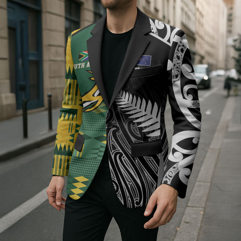 Custom Rugby South Africa New Zealand Greatest Rivals Blazer Tribal Motifs LT7 - Polynesian Pride