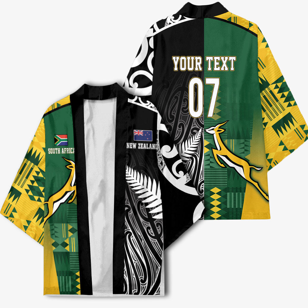 Custom Rugby South Africa New Zealand Greatest Rivals Kimono Tribal Motifs LT7 - Polynesian Pride