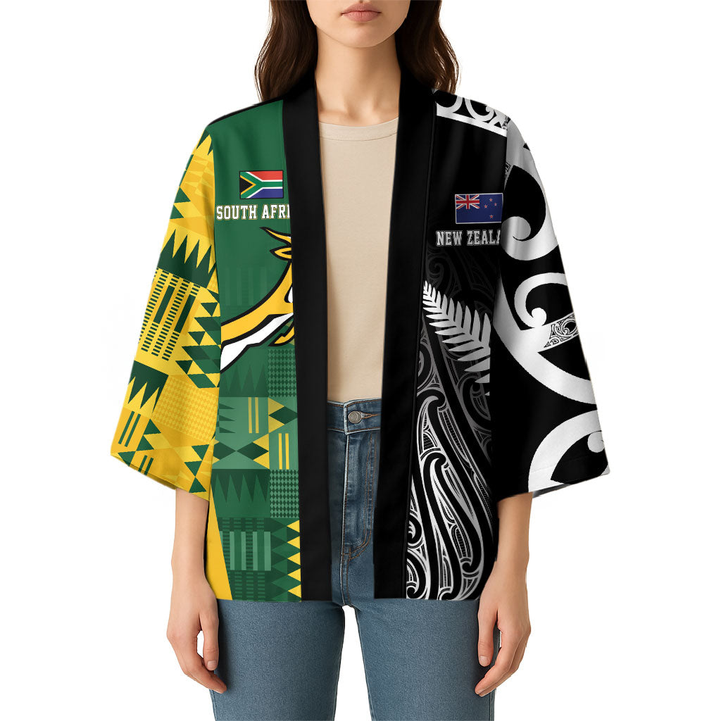 Custom Rugby South Africa New Zealand Greatest Rivals Kimono Tribal Motifs LT7 - Polynesian Pride