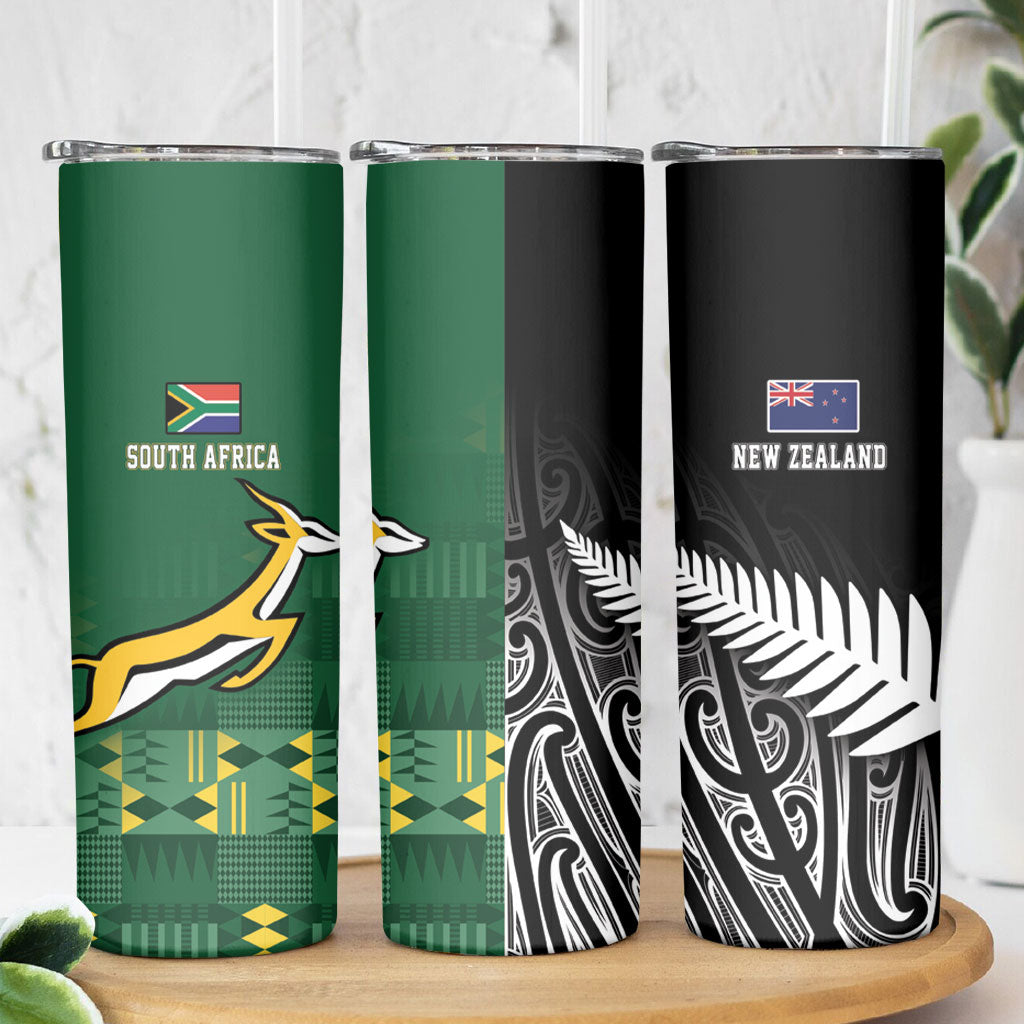Rugby South Africa New Zealand Greatest Rivals Skinny Tumbler Tribal Motifs LT7 - Polynesian Pride