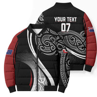 Aotearoa Maori Rugby Custom Bomber Puffer Jacket Kapa O Pango LT7 - Polynesian Pride