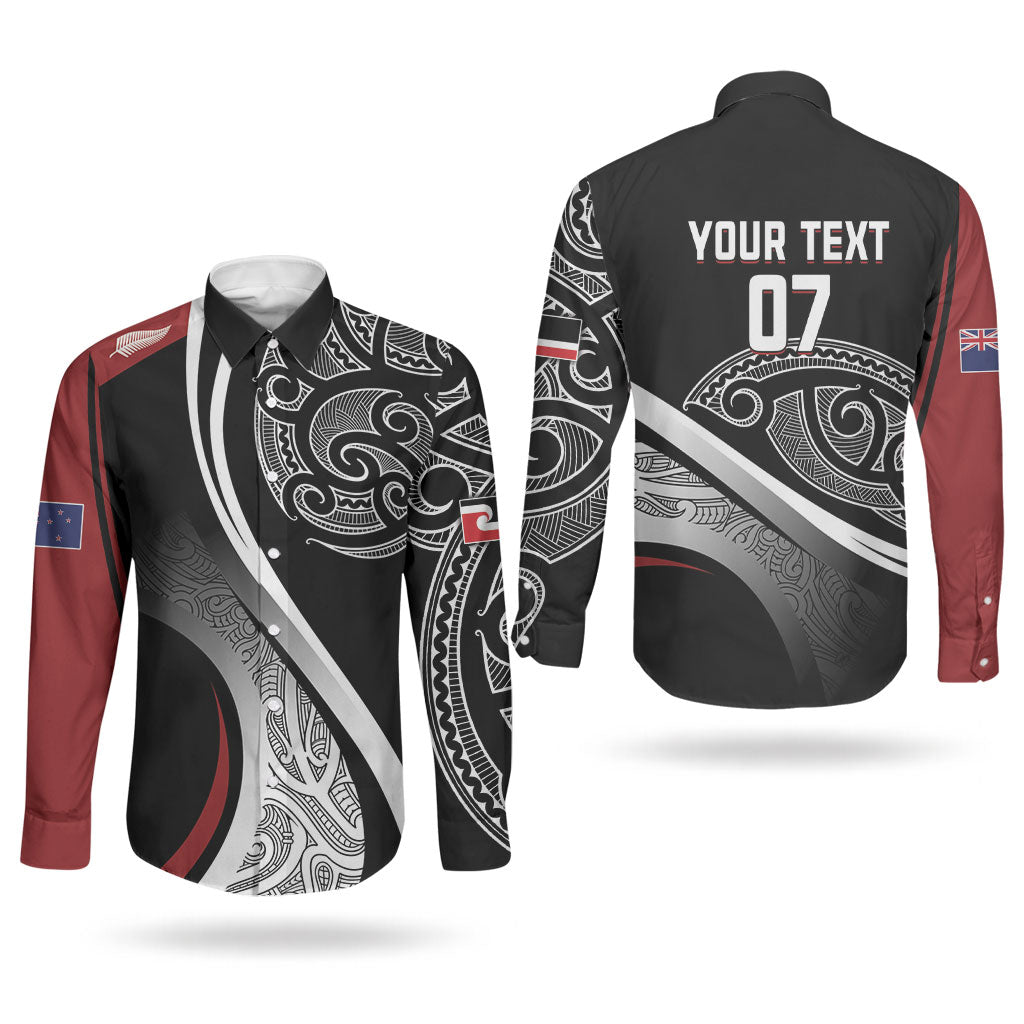 Aotearoa Maori Rugby Custom Couples Matching Off Shoulder Short Dress and Long Sleeve Button Shirt Kapa O Pango LT7 - Polynesian Pride